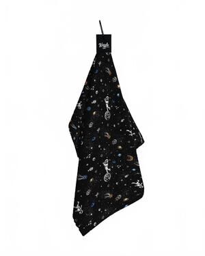 NEW WAGGLE GOLF mission albatross magnetic golf towel in black